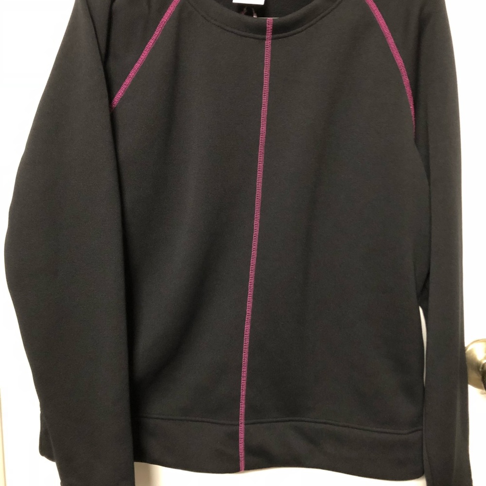 Womens Spyder pullover sweater. Large black & pink